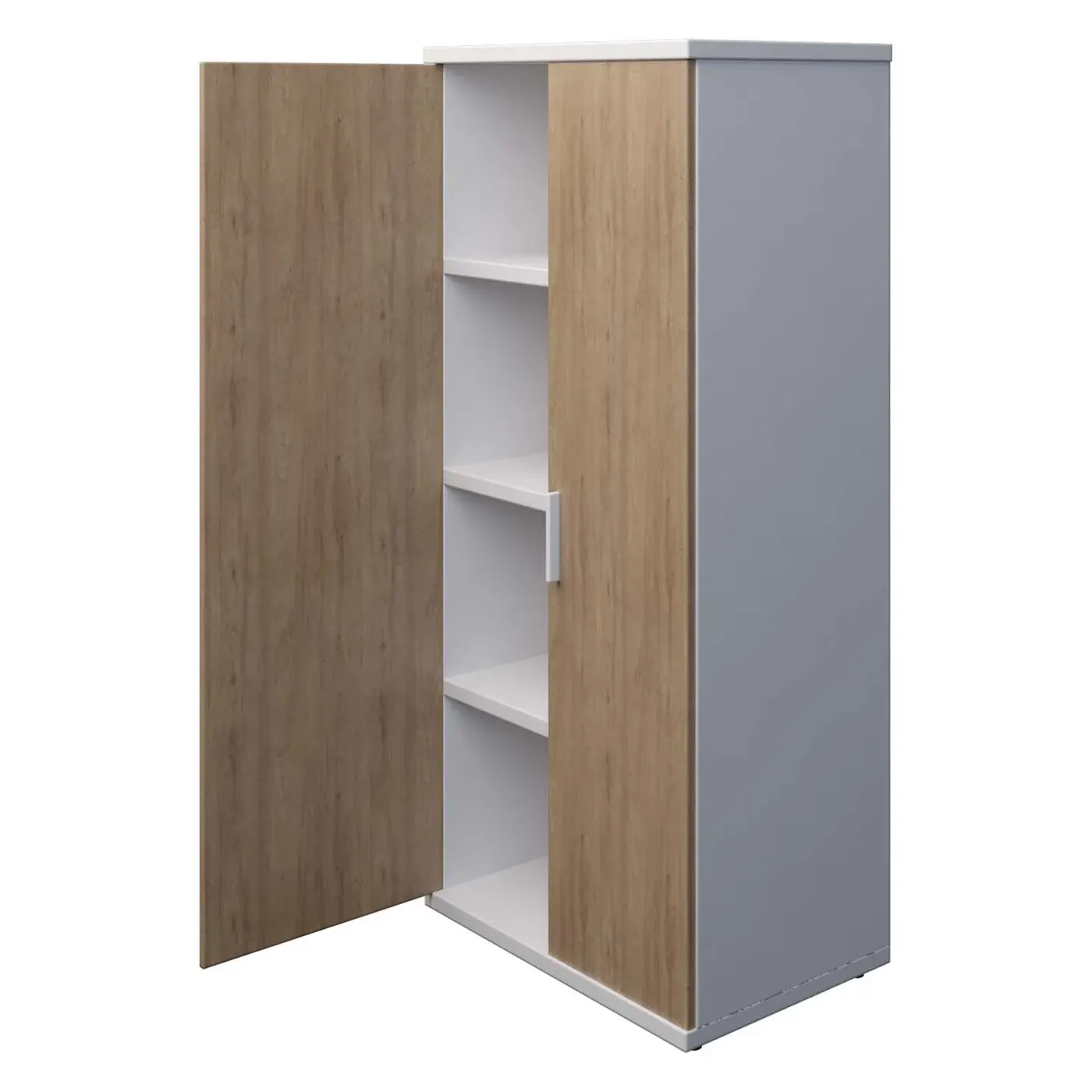 LIBRERO VERTICAL 4 SPACIOS CON PUERTAS — foto 1